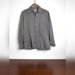 Pal Zileri Striped Shirt Sz M in Gray and White